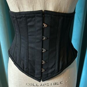 Orchard Corset Black Canvas Corset Size 24